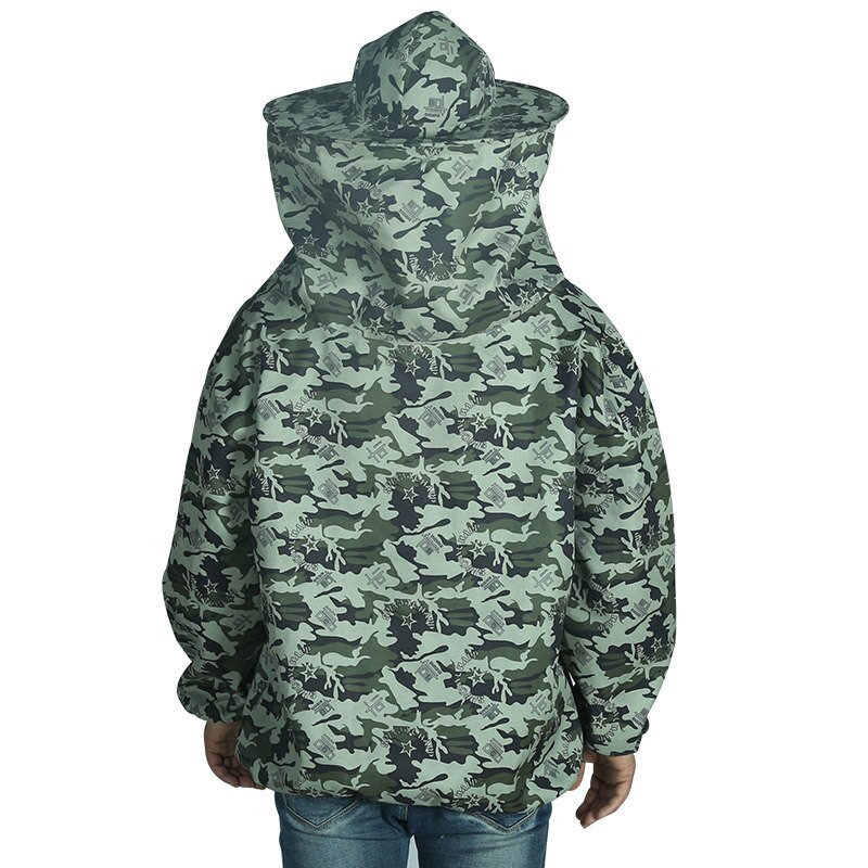 1 set îmbrăcăminte pentru apicultură jachetă de protecție costum de stup pentru apicultor Anti albine design digital de modă voal respirabil