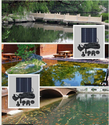 1,2W Solar Power Αντλία Συντριβανιού Solar Fontein Bird Fountain Water Floating Fountain Pond Garden Patio Decor Διακόσμηση γκαζόν