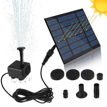 Κιτ ποτίσματος ηλιακού σιντριβάνι 7V/1,2W Power Solar Pump Pond Pond Submersible Waterfall Πλωτό ηλιακό σιντριβάνι για τον κήπο