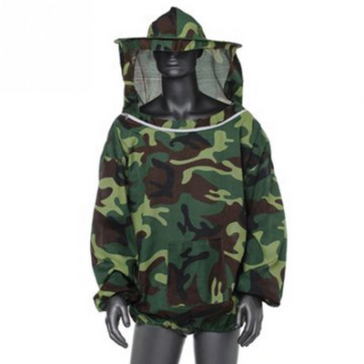 Kvėpuojanti bitininkystės striukė Smock Apsauginis kostiumas Drabužiai Bičių laikymo kepurė Rankovė Bitininko drabužiai Apsauginė įranga WY814