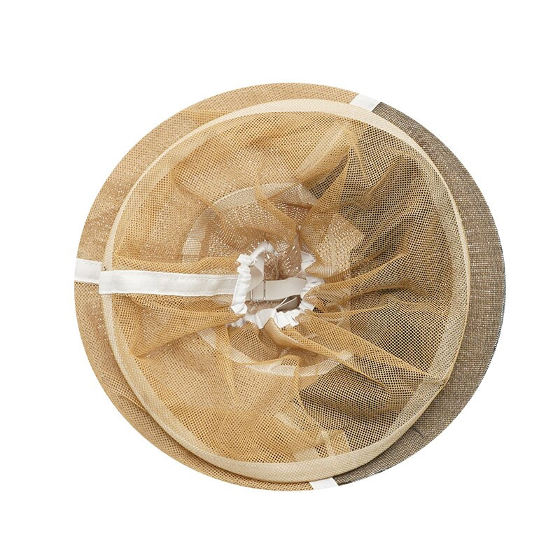 1 vnt. Bitininko apsauginė kepurė nuo bičių audinio, nailono tinklinio verpalo kepurė Bitininkystės apsauginis dangtelis Bitininko kaubojus Patogus dizainas