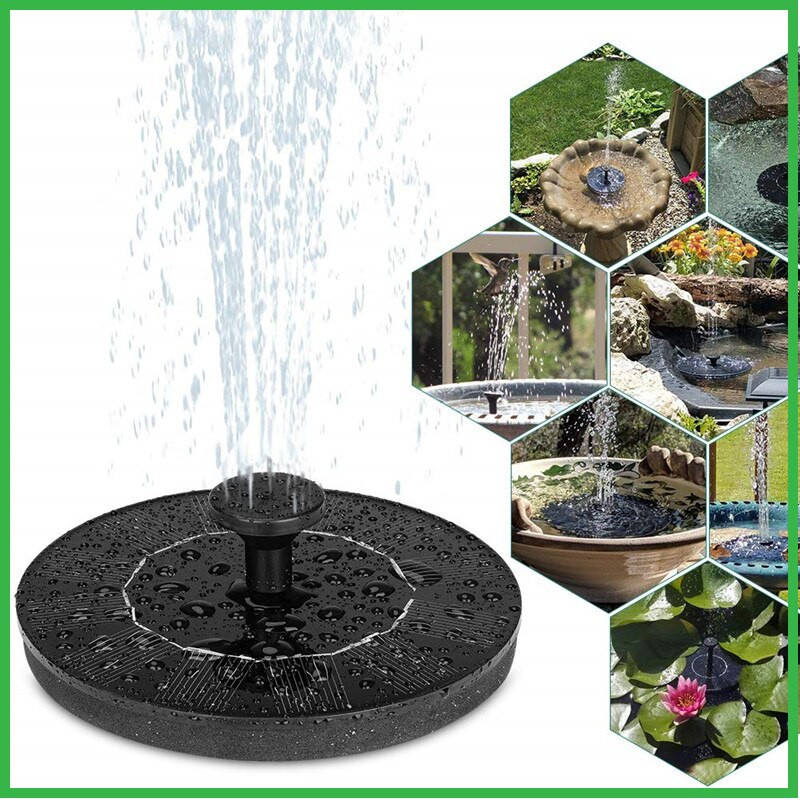 Plaukiojantis mažas saulės fontanas paukščiams Baseinas Paukščių vonia Akvariumo apdaila Saulės Fontanas Vandens Sodas Baseinas Tvenkinys Lauke