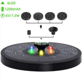 LED lemputė saulės vandens siurblys saulės fontanas sodo apdaila lauko tvenkinio fontanas dekoratyvinis vandens fontanas sodas 1,5 W 1200 mAh