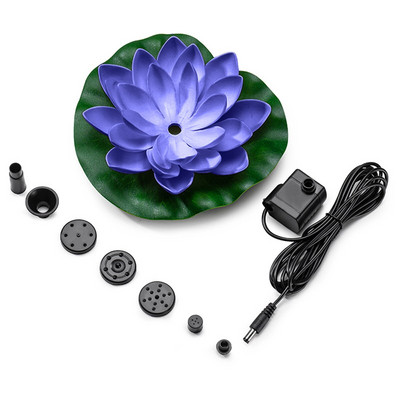 Išmanusis saulės fontanas Lotus vandens fontanas baseino tvenkinio sodo vandens purkštuvas su vandens siurbliu ir 6 purškimo galvutėmis