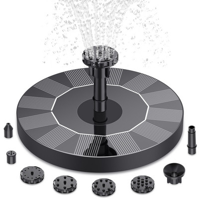 AISITIN Saulės fontano siurblys 2022 Atnaujintas saulės vandens siurblys, saulės plūduriuojantis fontano siurblys su 6 purkštukais paukščių voniai, žuvų bakas