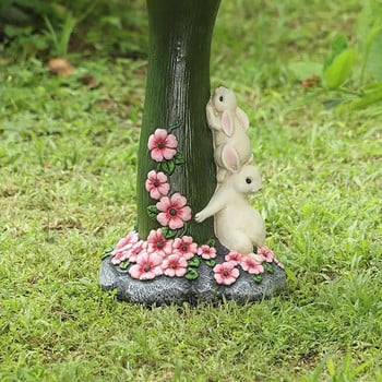 Ρητίνη κουνέλι Birdbath Polyresin Antique Garden Bird Bath for Home Garden Garden Garden Decoration Outdoor Yad Decor Συντριβάνια