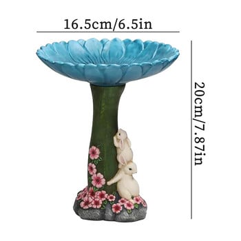 Ρητίνη κουνέλι Birdbath Polyresin Antique Garden Bird Bath for Home Garden Garden Garden Decoration Outdoor Yad Decor Συντριβάνια