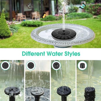 Solar Waterfall Fountain Floating Water Bird Bath Fountain Mini Garden Fountain Outdoor for Pool Pond Patio Lawn Decor