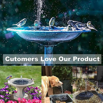 Solar Waterfall Fountain Floating Water Bird Bath Fountain Mini Garden Fountain Outdoor for Pool Pond Patio Lawn Decor