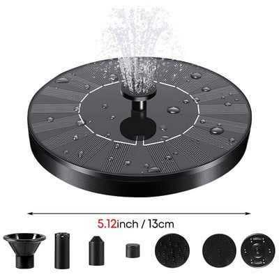 Saulės paukščių vonios fontanas dvigubo filtro plūduriuojantis fontanas sodo vandens siurblys žuvų rezervuarui / tvenkiniui / baseinui / akvariumui / kiemo dekoravimui