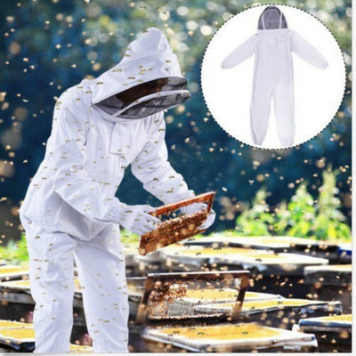Kaitse Mesinduse ülikond Puuvillane mesiniku kostüüm Ohutu loor kapuutsiga müts riided ülikond mesilase ülikonna varustus WJ609
