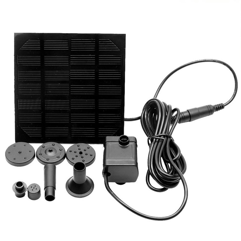 NOVÁ Solárna panelová vodná fontána, bazén, jazierko, záhrada, 1,2 W vodný postrekovač, solárne čerpadlo s vodným čerpadlom, 7 rozprašovacích hlavíc