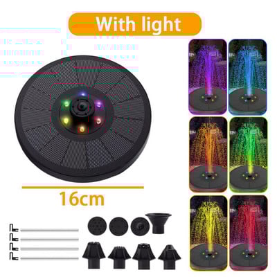 Plávajúca solárna fontána Záhradný vodopád Fontána Bazén Jazierko Vtáčia vanička Solárny panel Fontána Vodné čerpadlo Záhradná dekorácia