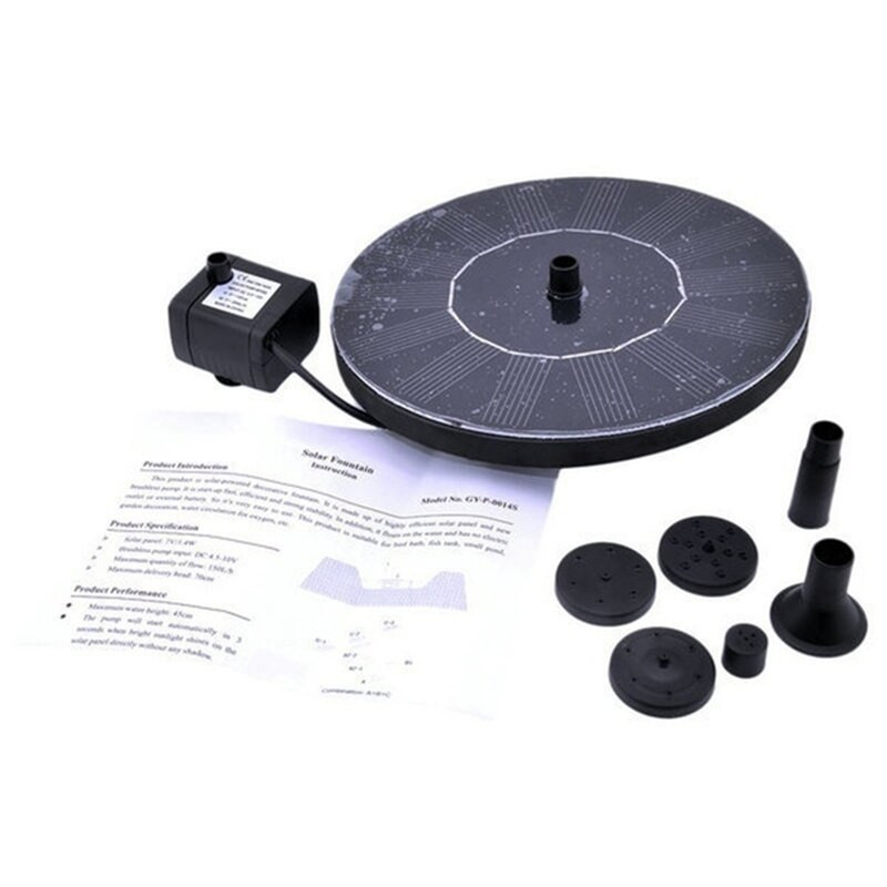 13/16cm solárna fontána na vodu do záhrady, vtáčia kúpeľ, plávajúca solárna fontána, vodné čerpadlo, vonkajšie jazierko, záhradná terasa, dekorácia