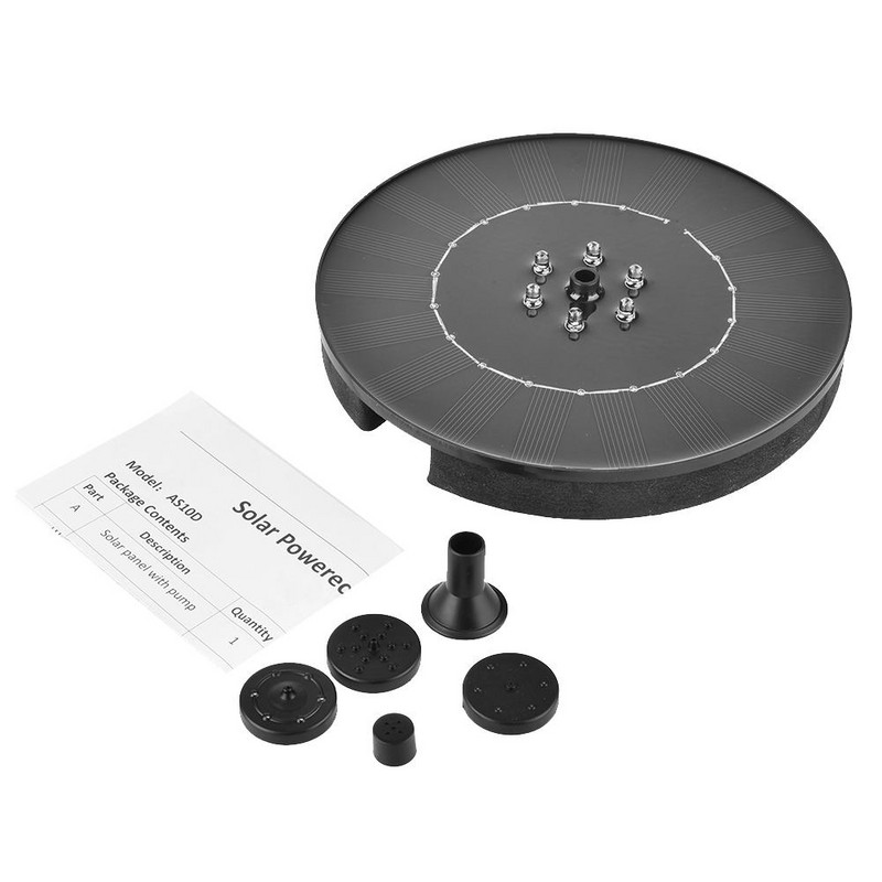 2,4 W antžeminis saulės fontano siurblys Vandeniui atsparus LED saulės skydelis su panardinamuoju siurbliu paukščių vonios sodo dekoravimo fontanui