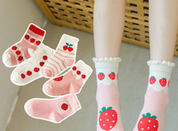 Vaikiškos kojinės su gėlių motyvais