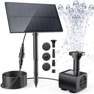 Nova pumpa za vodu za solarnu fontanu Nadogradite pumpu za fontanu na solarni pogon s kolcem za vrt, dvorište, bazen, akvarijum, akvarij