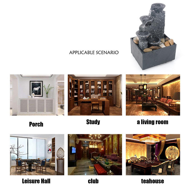 Inovatívna vnútorná vodopádová stolová ozdoba kancelárska dekorácia relaxačná meditácia vodopádová fontána pre domácu dekoráciu