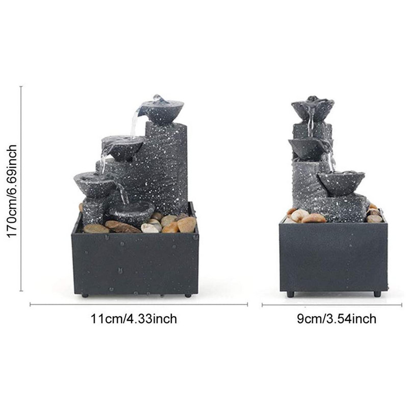 Inovatívna vnútorná vodopádová stolová ozdoba kancelárska dekorácia relaxačná meditácia vodopádová fontána pre domácu dekoráciu