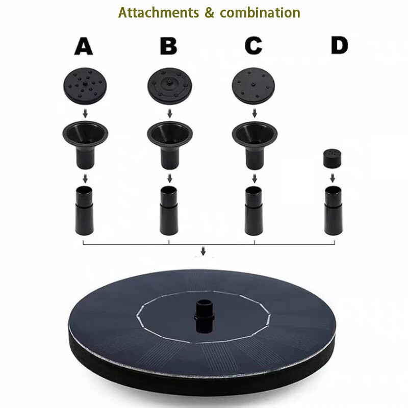 Plaukiojantis saulės fontanas sodas krioklys fontanas baseinas tvenkinys paukščių vonia saulės baterijos maitinamas fontanas vandens siurblys sodo apdaila