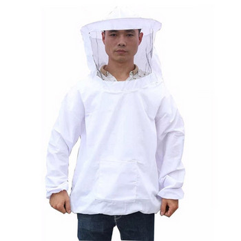 Beekeeping Protective Jacket Smock Suit Bee Keeping Sleeve Beekeeper Breathable Clothes Clothing Veil Dress with Hat Equip Suit