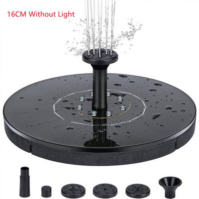 16 cm mažas saulės vandens fontanas Baseinas krioklys fontanas Sodo apdaila Lauko paukščių vonia Saulės energija varomas fontanas vidiniam kiemui