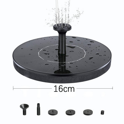 Oauee 16/13 cm saulės fontanas plaukiojantis dekoras baseino tvenkinio krioklio fontanas saulės kolektorių maitinamas vandens siurblys sodo terasos apdaila