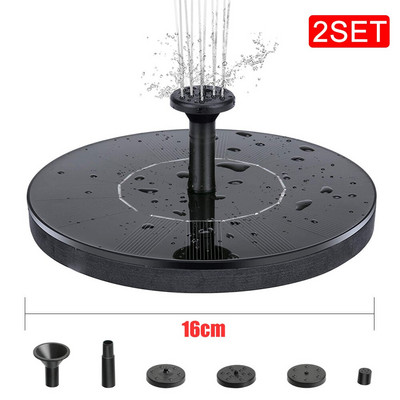 Oauee 16/13 cm saulės fontanas plaukiojantis dekoras baseino tvenkinio krioklio fontanas saulės kolektorių maitinamas vandens siurblys sodo terasos apdaila