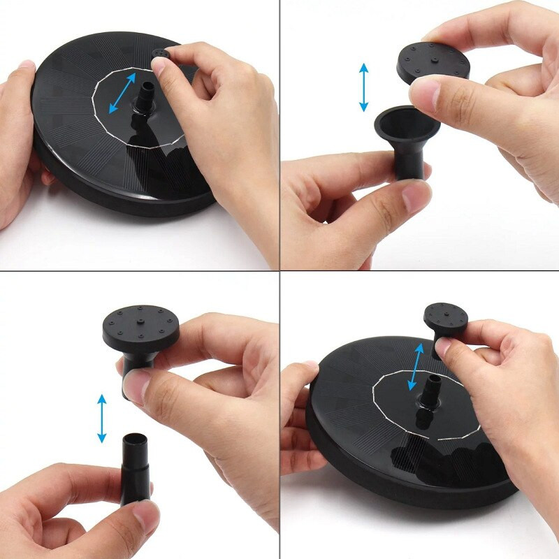 Oauee 16/13 cm saulės fontanas plaukiojantis dekoras baseino tvenkinio krioklio fontanas saulės kolektorių maitinamas vandens siurblys sodo terasos apdaila
