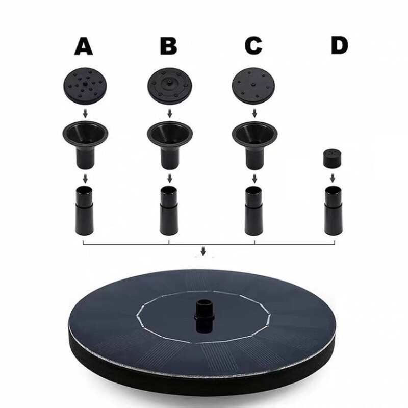 Oauee 16/13 cm saulės fontanas plaukiojantis dekoras baseino tvenkinio krioklio fontanas saulės kolektorių maitinamas vandens siurblys sodo terasos apdaila