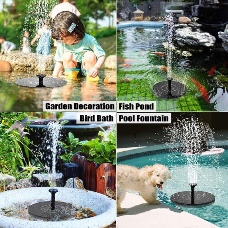 Kreatívna plávajúca solárna fontána, dekorácia bazéna, farebné LED svetlo, solárny panel, fontána, vodné čerpadlo, dekorácia jazierka a trávnika