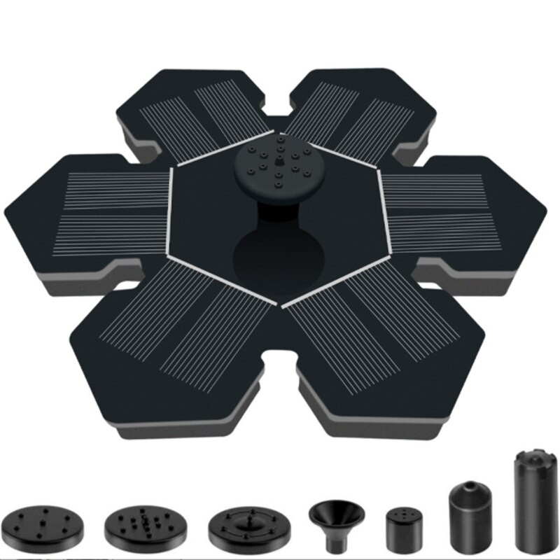 PALONE Solárna fontána Polygon Pool Garden Tečúca fontána Plávajúca vonkajšia vaňa pre vtáky Nádvorie Kreatívna dekorácia