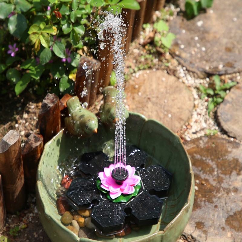 PALONE Solárna fontána Polygon Pool Garden Tečúca fontána Plávajúca vonkajšia vaňa pre vtáky Nádvorie Kreatívna dekorácia