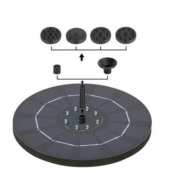 Мини слънчев фонтан Градински пейзажен фонтан Външен басейн Плаващ фонтан Баня за птици Соларен фонтан с 6 дюзи