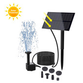 Solárna fontána, solárne čerpadlo do jazierka so 6 tryskami, solárne čerpadlo do fontány pre záhradné jazierko, vtáčí kúpeľ, akvárium.