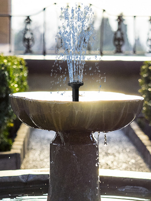 Solárna fontána, solárne čerpadlo do jazierka so 6 tryskami, solárne čerpadlo do fontány pre záhradné jazierko, vtáčí kúpeľ, akvárium.