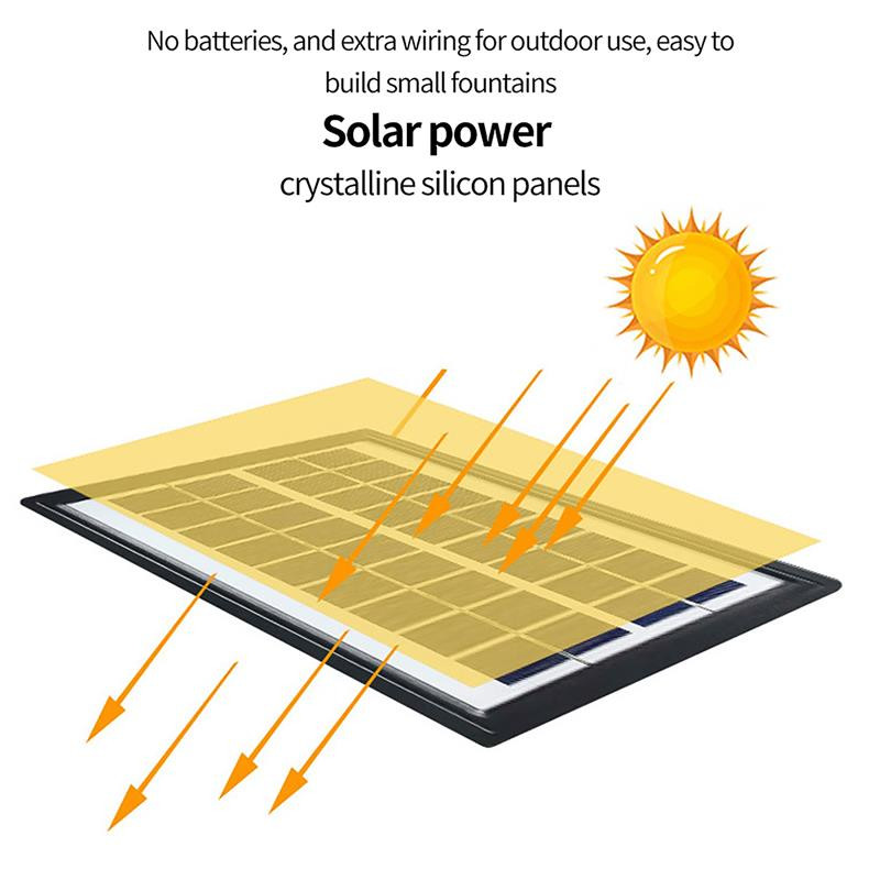 Vodotesná solárna fontána s čerpadlom, plávajúca nádrž na ryby, fontána do nádvoria, vhodná pre vtáčí kúpeľ, záhradné akvárium