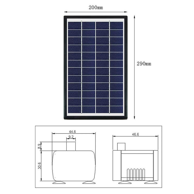 Vodotesná solárna fontána s čerpadlom, plávajúca nádrž na ryby, fontána do nádvoria, vhodná pre vtáčí kúpeľ, záhradné akvárium