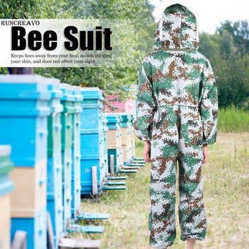 Beekeeper Suit Προστατευτικά Ρούχα Διπλά φερμουάρ Μπουφάν Προστατευτικά Bee Suits Beekeeper Smock Supplies
