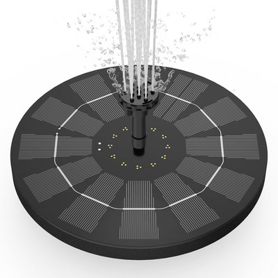AISITIN 3,5 W saulės fontanas, saulės energija varomas fontanas su 6 purkštukais, saulės vandens fontanas paukščių vonioms, sodo dekoravimas