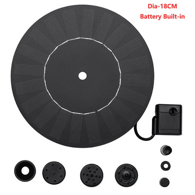 Solárna fontána, solárne napájané plávajúce vodné fontány, bazén, jazierko, vtáčia kúpeľ, vodopád, fontána, záhradné dekorácie 13 cm/16 cm/18 cm