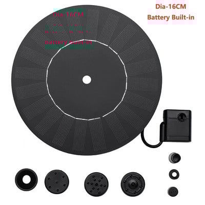 Solárna fontána, solárne napájané plávajúce vodné fontány, bazén, jazierko, vtáčia kúpeľ, vodopád, fontána, záhradné dekorácie 13 cm/16 cm/18 cm