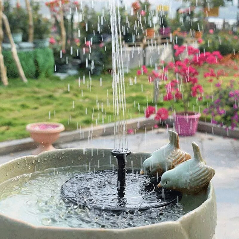 13/16/18cm farebná solárna fontána, bazén, jazierko, vodopád, záhradná dekorácia, vonkajšia vtáčia vanička, solárna vodná fontána, plávajúca