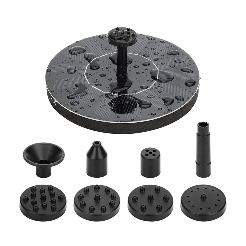 NAUJAS Saulės vandens fontanas Baseinas Tvenkinys Krioklys Fontanas Sodo apdaila Lauko paukščių vonia Saulės energija varomas fontanas plūduriuojantis vanduo