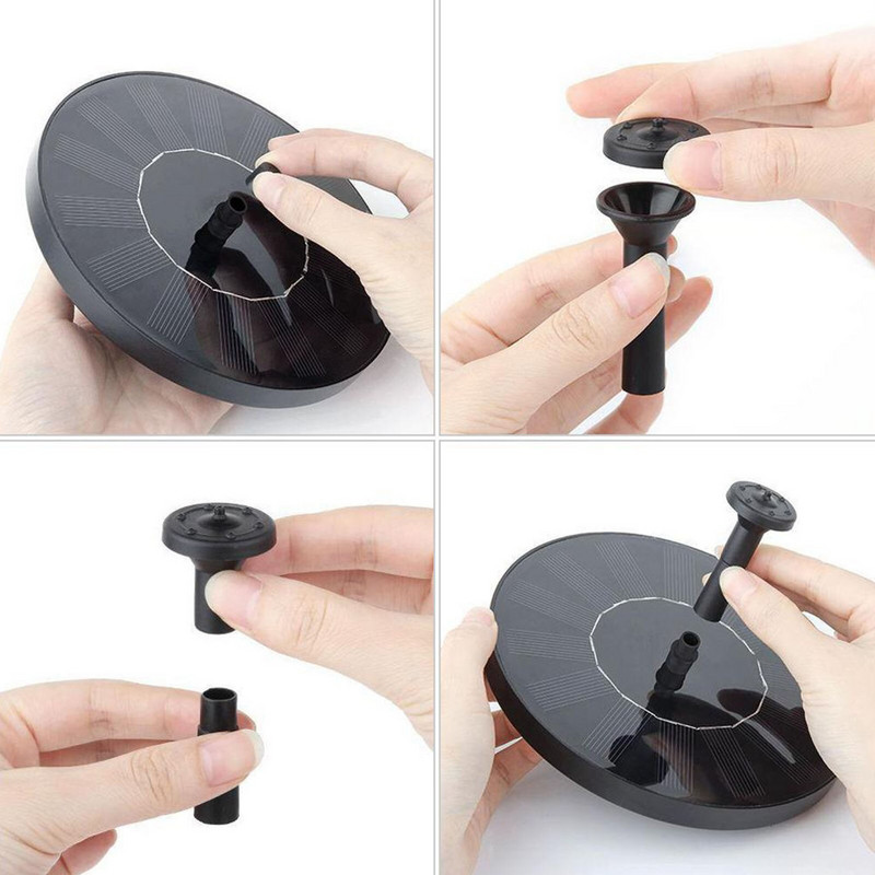 NAUJAS Saulės vandens fontanas Baseinas Tvenkinys Krioklys Fontanas Sodo apdaila Lauko paukščių vonia Saulės energija varomas fontanas plūduriuojantis vanduo