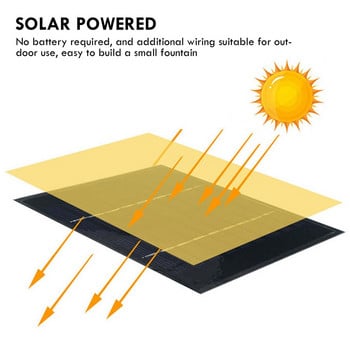 Garden Solar Fountain Σιντριβάνι νερού Αίθριο Διακόσμηση Πισίνα με 6 ακροφύσια Αντλία νερού Solar Powered Συντριβάνι Garden Outdoor