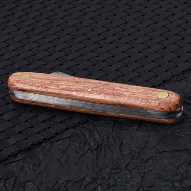 Skiepijimo įrankiai Sulankstomas skiepijimo genėjimo peilis Profesionalus sodo skiepijimo pjaustytuvas nerūdijančio plieno medinės rankenos skiepijimo peilis