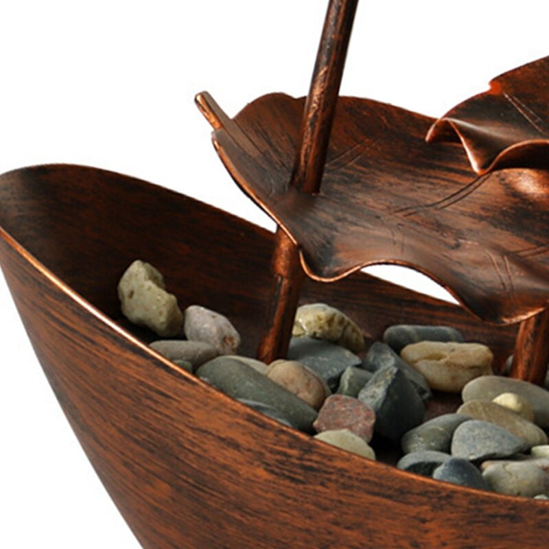 Atpalaiduojantis vidinis krioklys fontanas ant stalo vandens fontanas LED lemputė namų biuro kambario darbalaukio dekoravimui