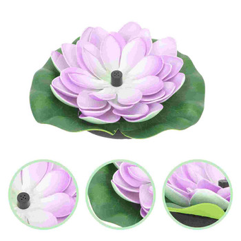 Fountain Solar Floating Lotus Water Lily Pump Pool Flowers Pond Εξωτερικό Μπάνιο Bird Garden Pondspads Fountain Decor Birdbath