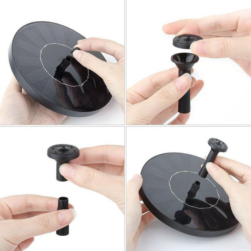 Plávajúca solárna fontána do záhrady, solárne čerpadlo, jazierko, ponorný zavlažovací bazén, automatické solárne fontány, vodopády.